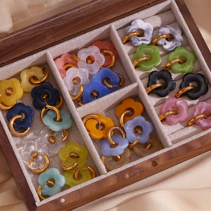 ZARA BLOSSOM HOOP OHRRINGE