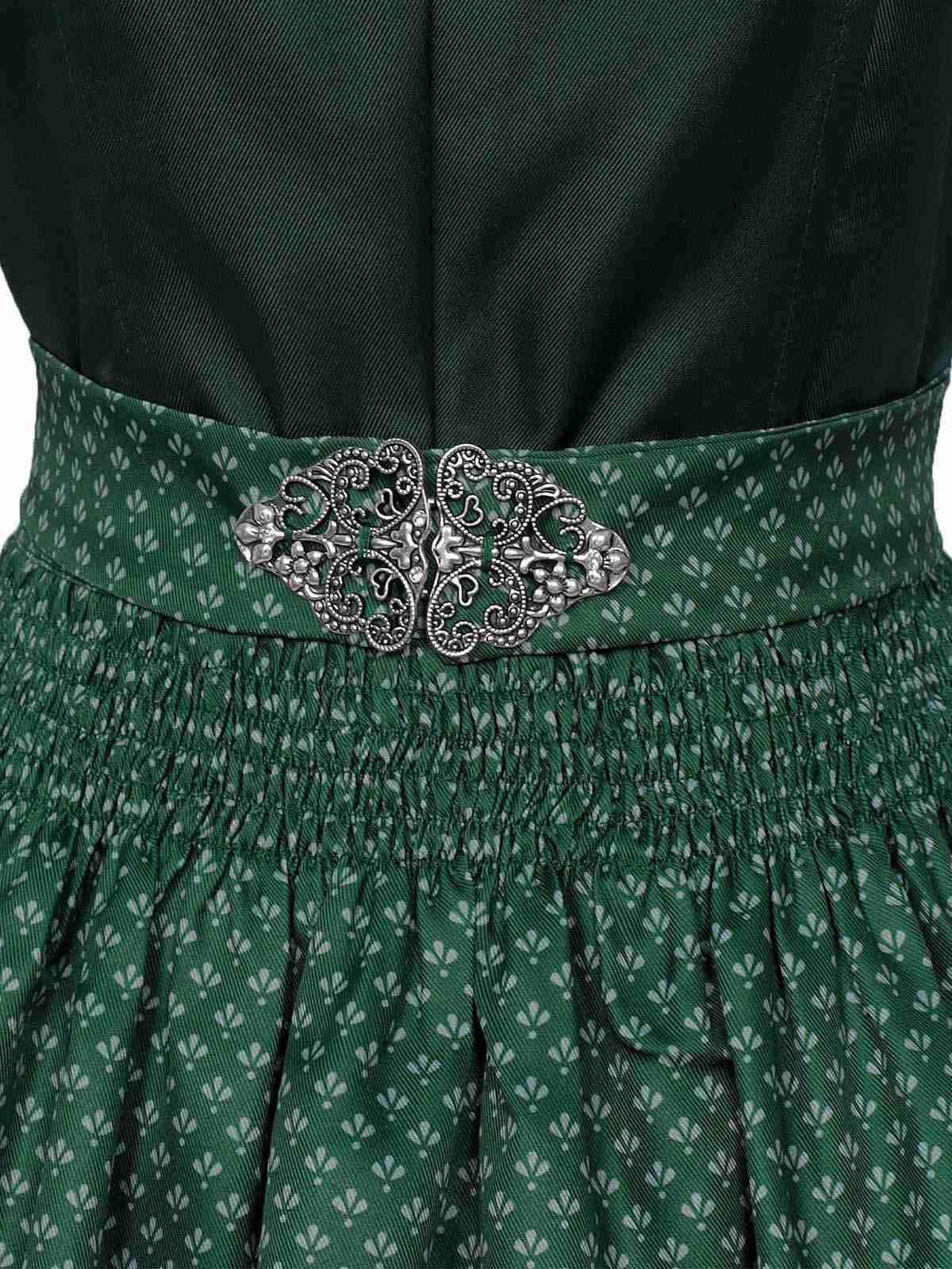 3PCS Grün 1950er Oktoberfest Dirndl Schlüsselloch Spitze Top & Kleid