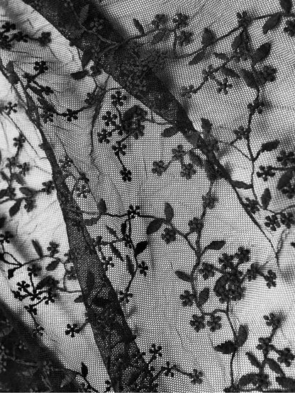 2PCS Dunkelblau 1950er Oktoberfest Dirndl Blumen Schnürung Kleid & Schürze