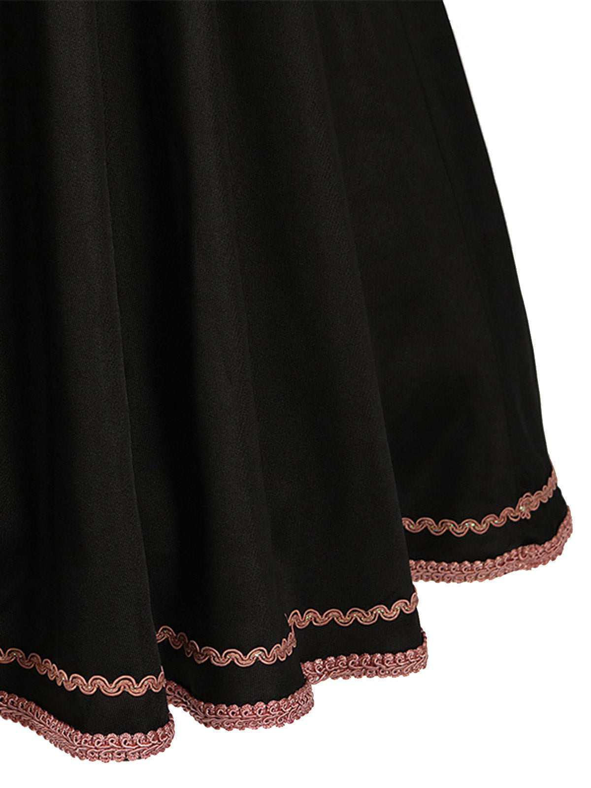 2PCS Schwarz 1950er Oktoberfest Dirndl Kleid & Bestickte Schürze