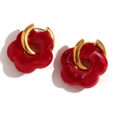 ZARA BLOSSOM HOOP OHRRINGE