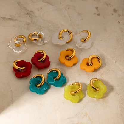 ZARA BLOSSOM HOOP OHRRINGE