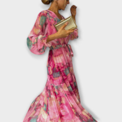 Evelyn - Aquarelle Dream Maxikleid