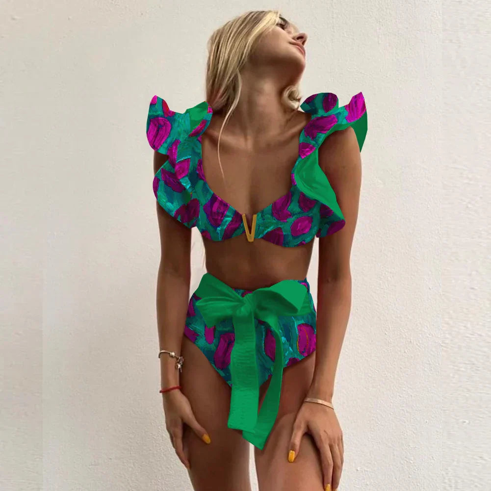 Bloom™ | Rüschenschnitt Hochbund-Bikini
