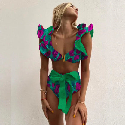 Bloom™ | Rüschenschnitt Hochbund-Bikini