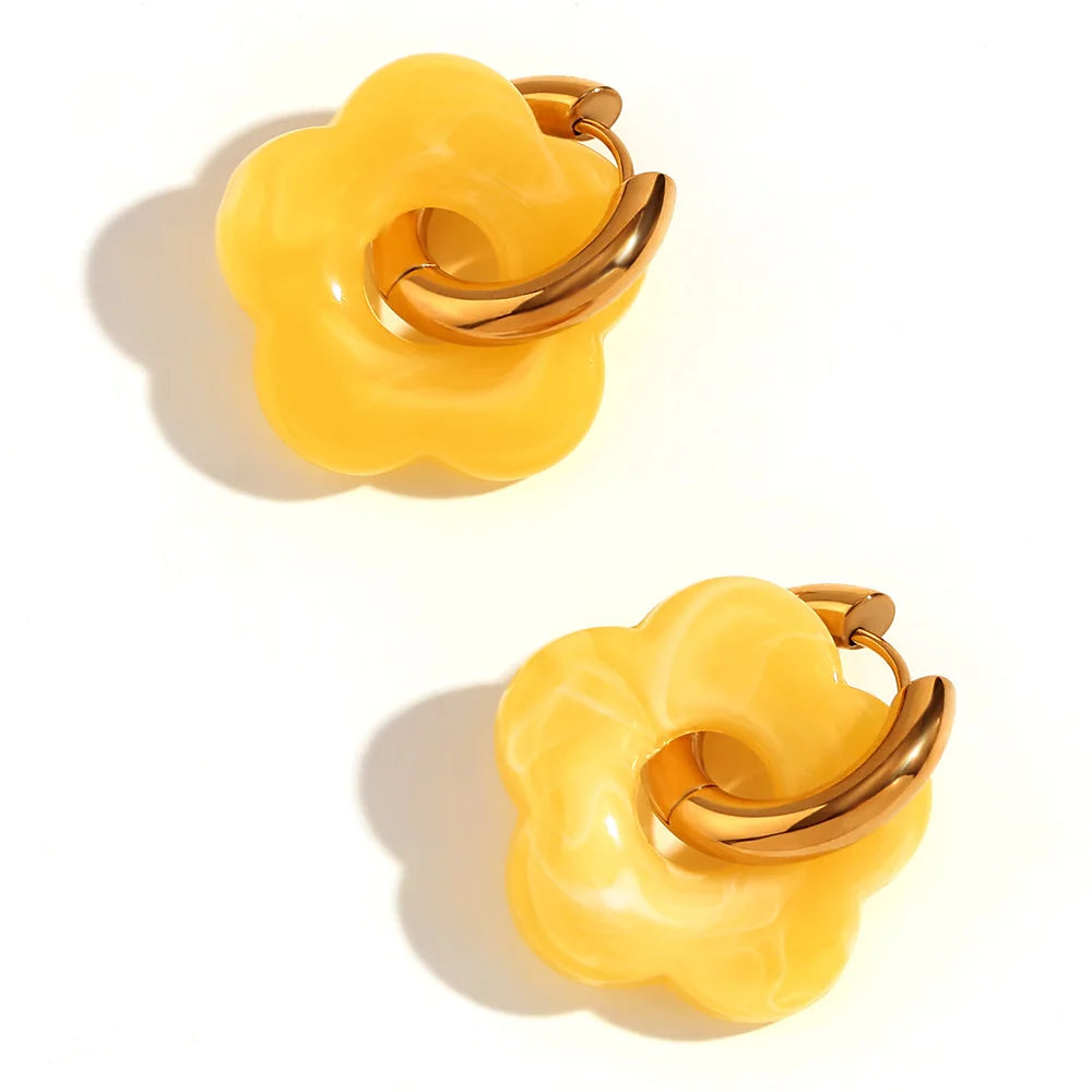 ZARA BLOSSOM HOOP OHRRINGE