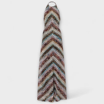 Reese - Jodie Strick Kleid mit buntem Fischgrätenmuster