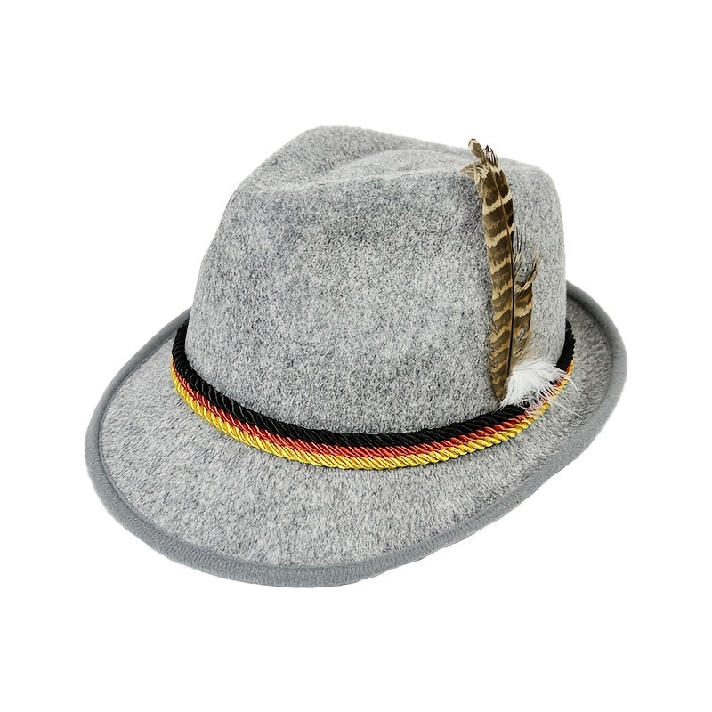 Oktoberfest Tirolerhut – Mit Feder (Mehrere Farben)