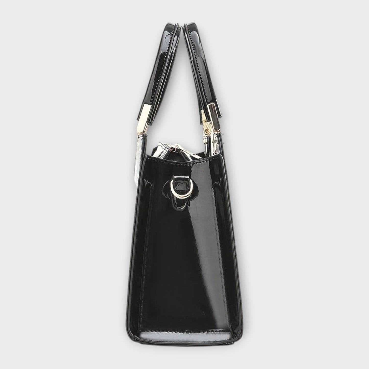 Kronenberg. -  Glänzende Krokodilledermuster-Handtasche