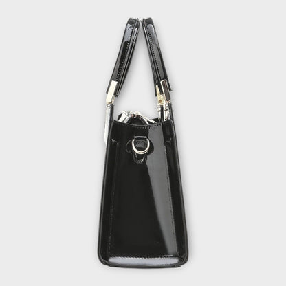 Kronenberg. -  Glänzende Krokodilledermuster-Handtasche