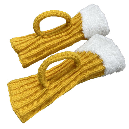 Oktoberfest Biersocken – Gestricktes Bierkrug-Design mit Schaumkrone