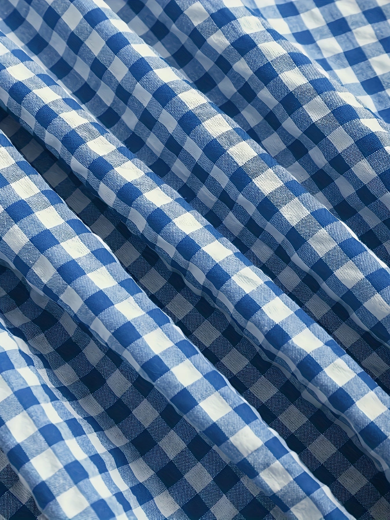 Oktoberfest Maxi Kleid – Kariert in Blau & Rot