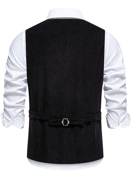 Oktoberfest Herren Weste – Traditionell Bestickt (Schwarz, Blau & Braun)