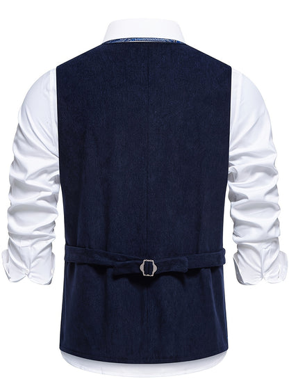Oktoberfest Herren Weste – Traditionell Bestickt (Schwarz, Blau & Braun)