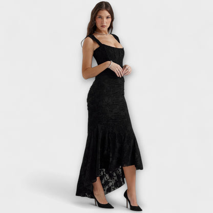 Renske - Langes Kleid mit Eleganten und Raffinierten Korsett