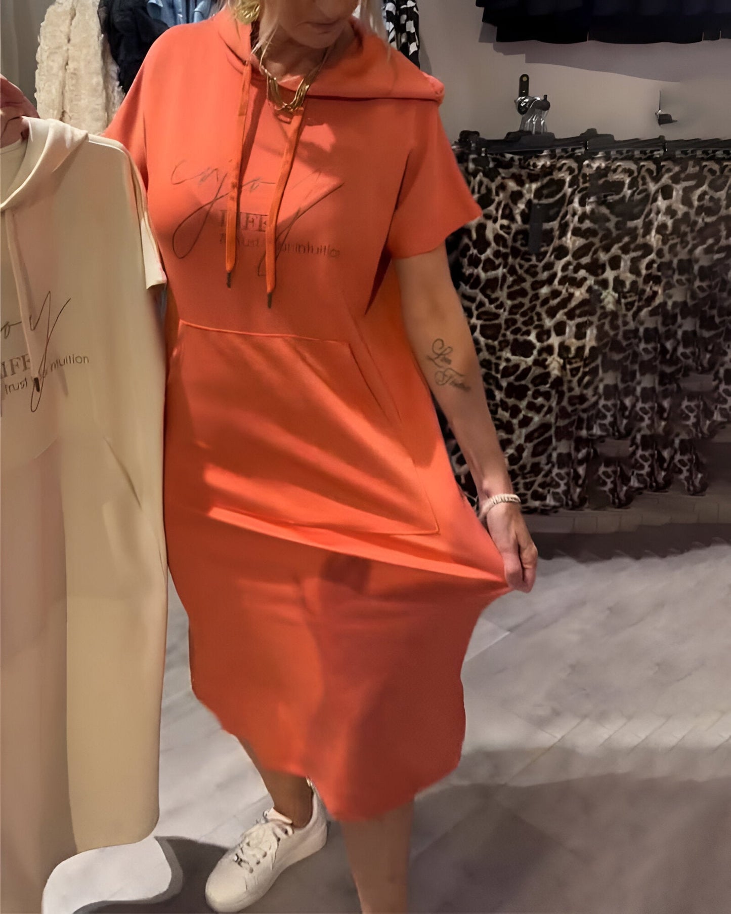 Saskia™ | Bequemes Hoodie-Kleid
