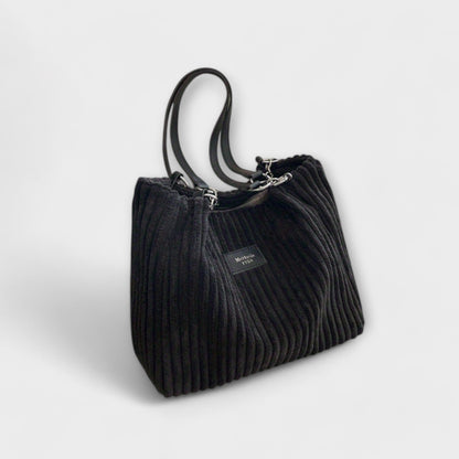 Kronenberg. - Weiche Cord-Schultertasche