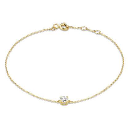 Cléa 14k Goldarmband mit Moissanitsteinen