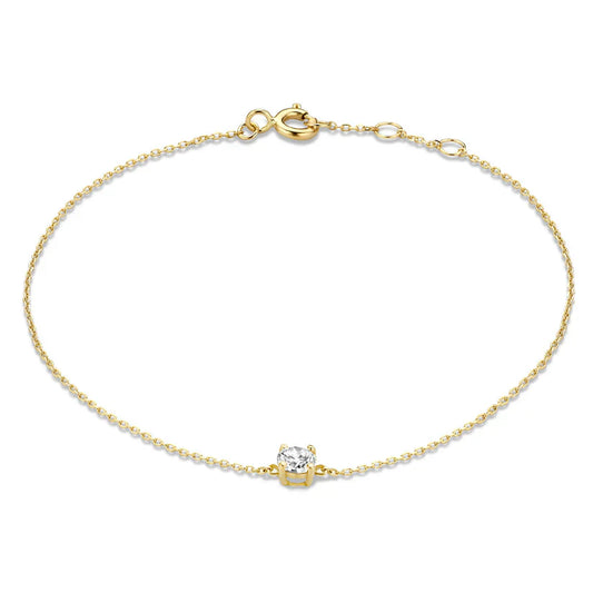Cléa 14k Goldarmband mit Moissanitsteinen