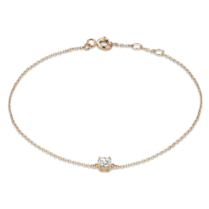 Cléa 14k Goldarmband mit Moissanitsteinen