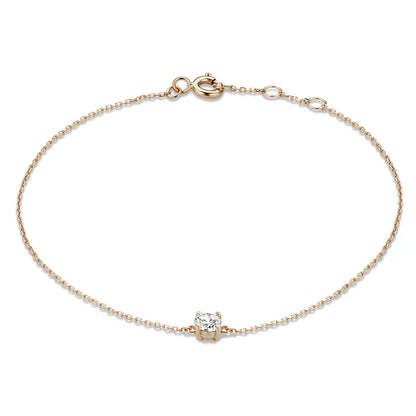 Cléa 14k Goldarmband mit Moissanitsteinen