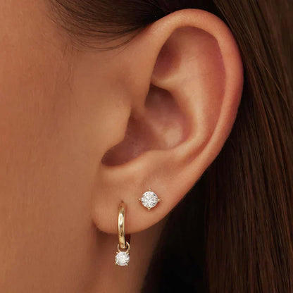 Diamanten Hänger Ohrringe