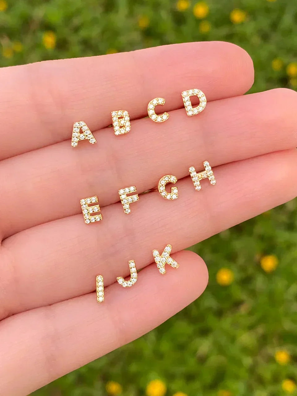 Buchstaben Ohrringe