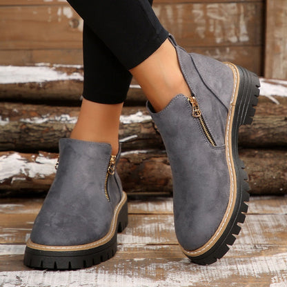 Brigitta | Stiefelette mit seitlichem Reißverschluss