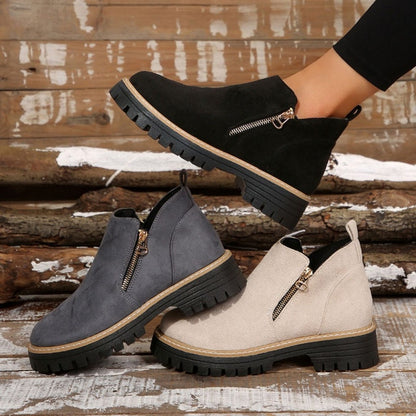 Brigitta | Stiefelette mit seitlichem Reißverschluss