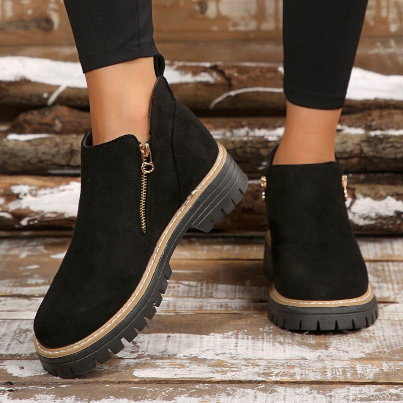 Brigitta | Stiefelette mit seitlichem Reißverschluss