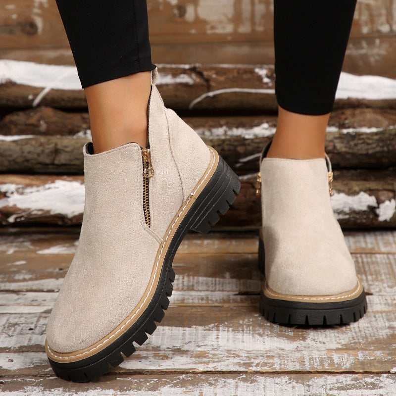 Brigitta | Stiefelette mit seitlichem Reißverschluss