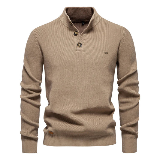 Michiel | Herrenpullover mit Knopfdesign