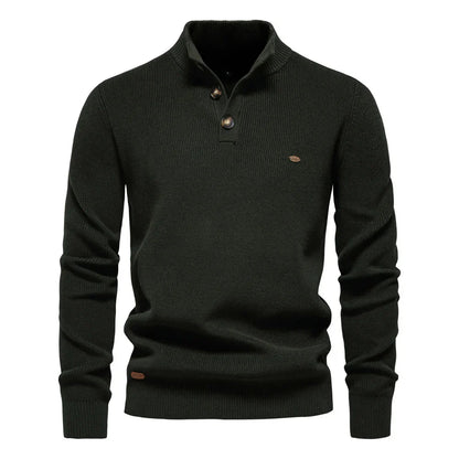 Michiel | Herrenpullover mit Knopfdesign