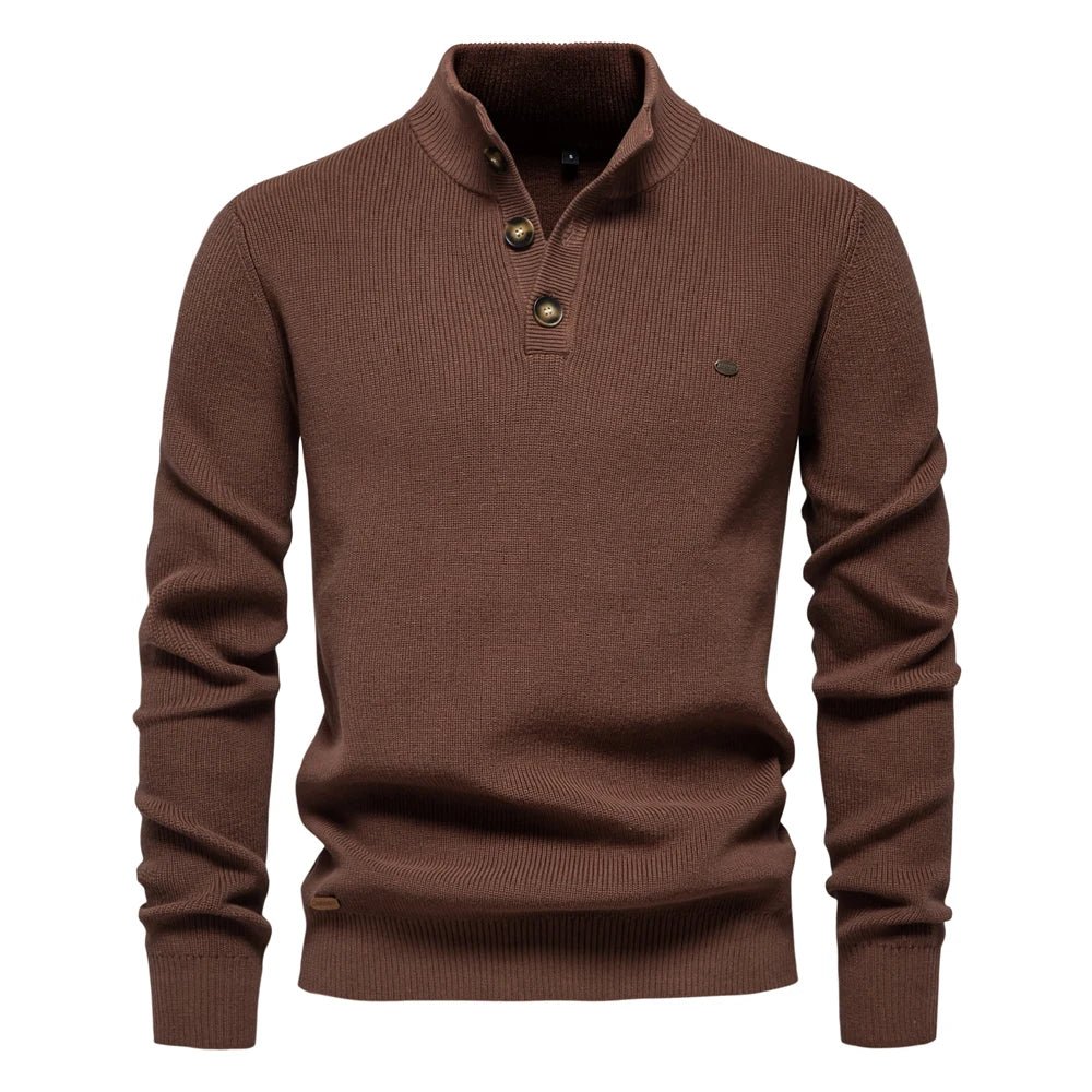 Michiel | Herrenpullover mit Knopfdesign