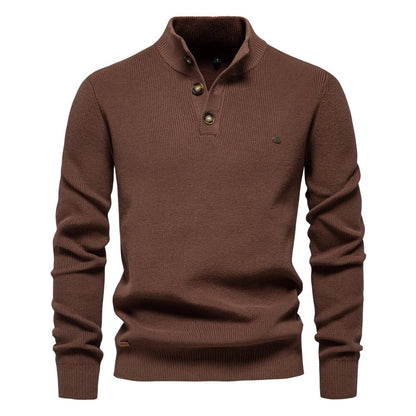 Michiel | Herrenpullover mit Knopfdesign