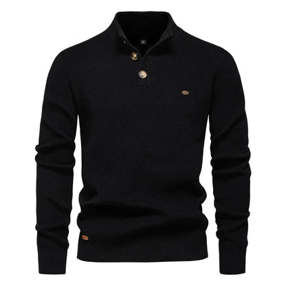 Michiel | Herrenpullover mit Knopfdesign