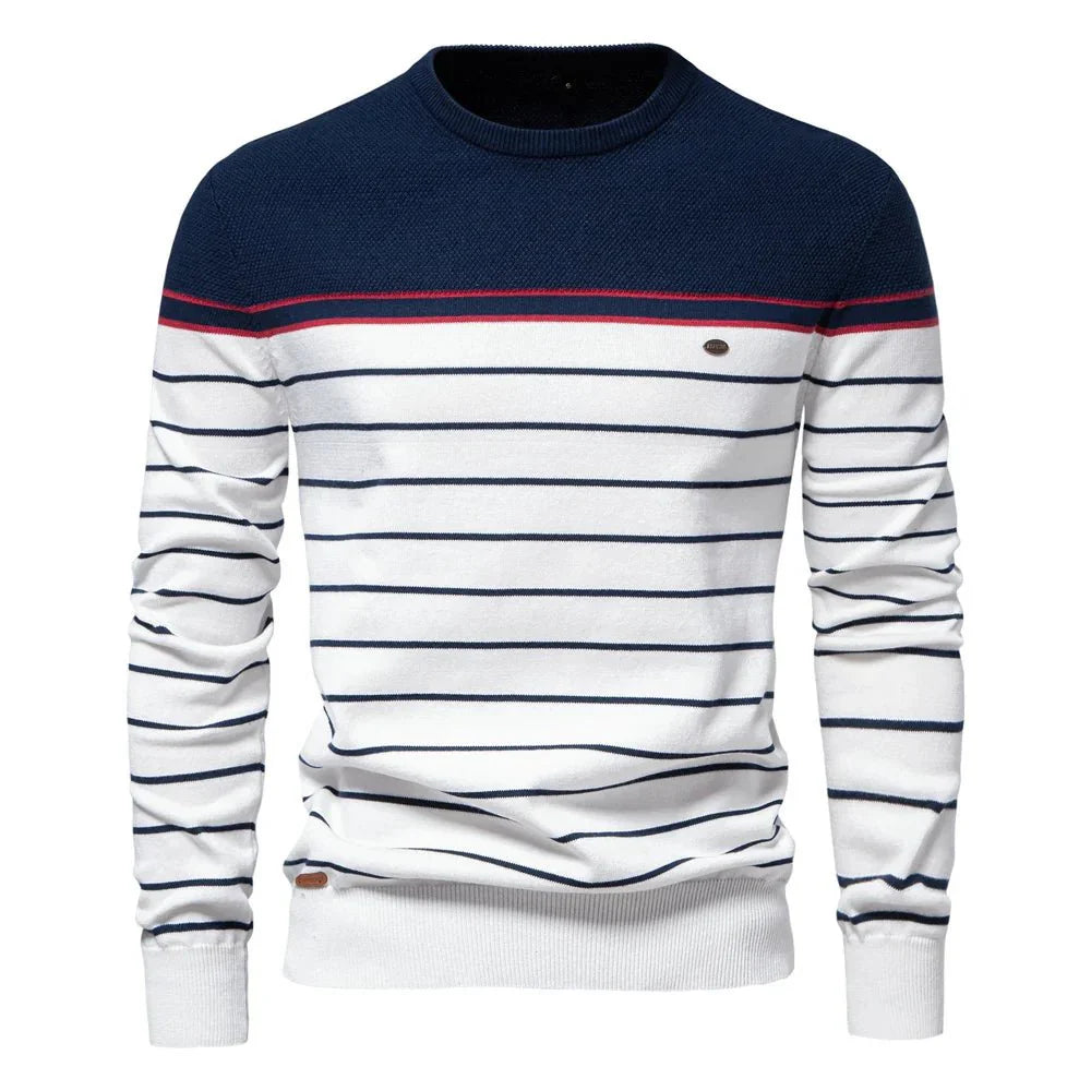 Sebastian | Herrenpullover mit Streifendesign