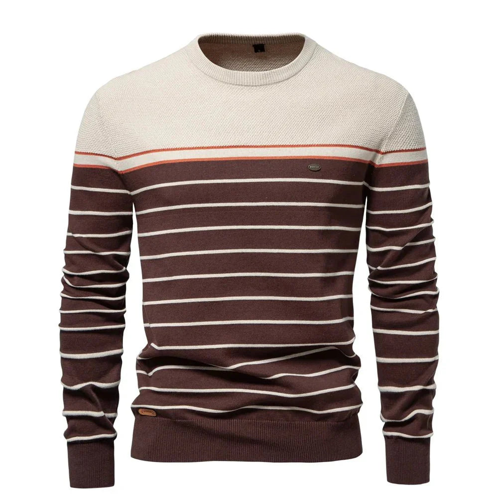 Sebastian | Herrenpullover mit Streifendesign