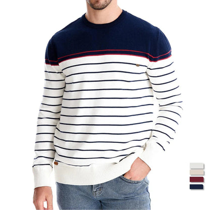 Sebastian | Herrenpullover mit Streifendesign
