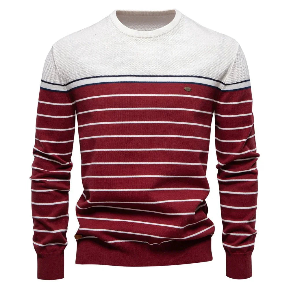 Sebastian | Herrenpullover mit Streifendesign