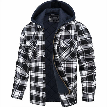 Declan | Karierte Jacke mit Reißverschluss